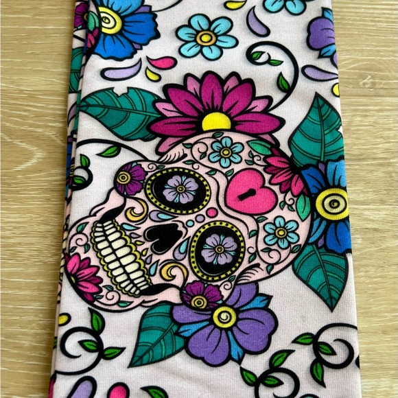 Day of the Dead Patterned Scarf - Multicolor - Picture 5 of 6